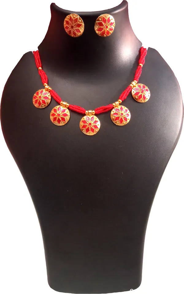 Assamese_Traditional_Red_Japi_Jewellery_Set_For_Women